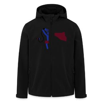 duschen HEH 3 farb vektor - Recycelte Männer Softshell-Jacke von Stanley/Stella - Schwarz - Vorne - AI Model Male 185 light (185cm)
