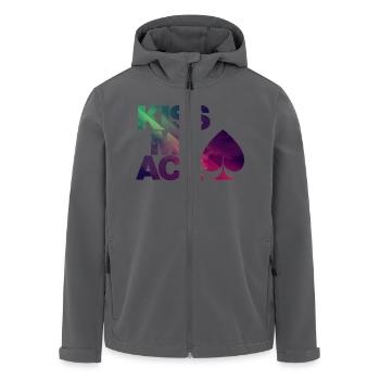 Cool Poker Shirt - Recycelte Männer Softshell-Jacke von Stanley/Stella - Schwarz - Vorne - AI Model Male 185 light (185cm)