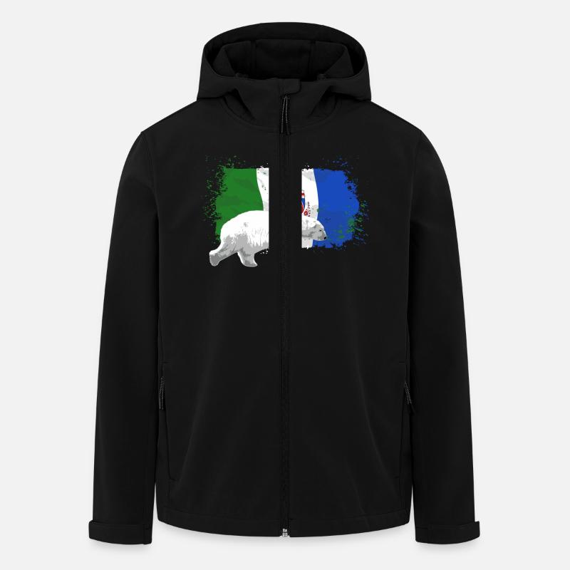 Yukon Flag - Polar Bear - Eisbär - Recycelte Männer Softshell-Jacke von Stanley/Stella - Schwarz