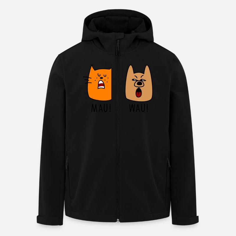 Hund und Katze - Recycelte Männer Softshell-Jacke von Stanley/Stella - Schwarz