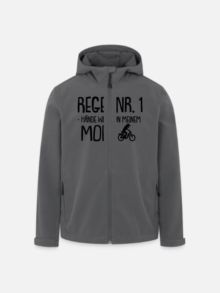 regel nr 1 hände weg von meinem mofa - Recycelte Männer Softshell-Jacke von Stanley/Stella - Schwarz