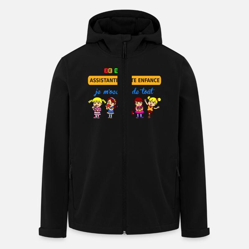 je suis assistante petite enfance - Recycelte Männer Softshell-Jacke von Stanley/Stella - Schwarz