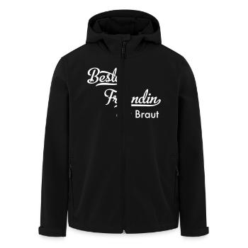Beste Freundin der Braut - Recycelte Männer Softshell-Jacke von Stanley/Stella - Schwarz - Vorne - AI Model Male 185 light (185cm)