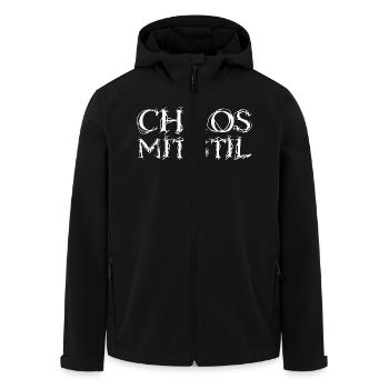 Chaos mit Stil - Recycelte Männer Softshell-Jacke von Stanley/Stella - Schwarz - Vorne - AI Model Male 185 light (185cm)