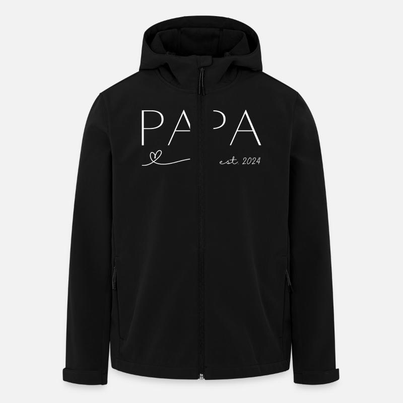 Papa est 2024 - Men’s Recycled Softshell Jacket by Stanley/Stella - black