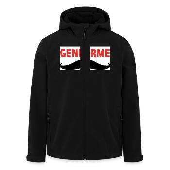 GENDARME - Veste softshell homme en polyester recyclé Stanley/Stella - noir - Devant - AI Model Male 185 light (185cm)