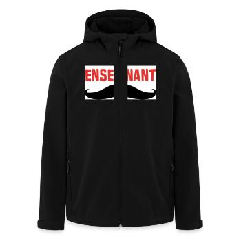 ENSEIGNANT - Veste softshell homme en polyester recyclé Stanley/Stella - noir - Devant - AI Model Male 185 light (185cm)