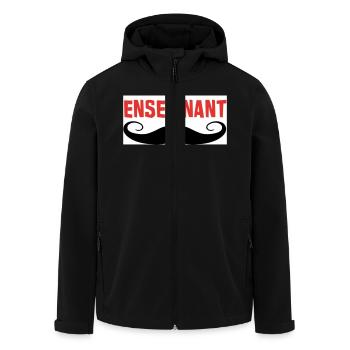 ENSEIGNANT - Veste softshell homme en polyester recyclé Stanley/Stella - noir - Devant - AI Model Male 185 light (185cm)
