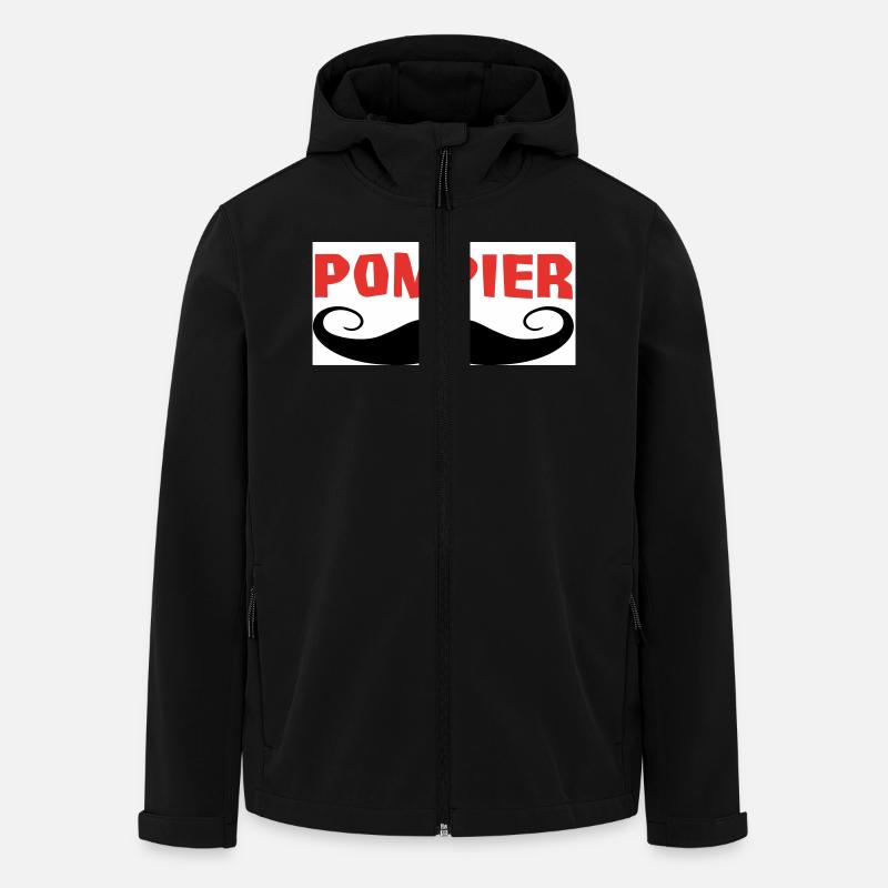 POMPIER - Veste softshell homme en polyester recyclé Stanley/Stella - noir