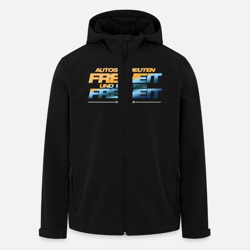 Autos Freiheit - Recycelte Männer Softshell-Jacke von Stanley/Stella - Schwarz
