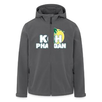 Koh Phangan Moon Island - Men’s Recycled Softshell Jacket by Stanley/Stella - black - Front - AI Model Male 185 light (185cm)