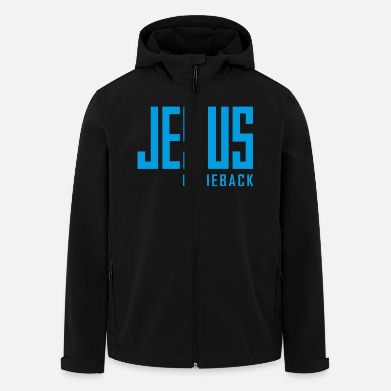Jesus Comeback – Dein Glaubens-Statement! - Recycelte Männer Softshell-Jacke von Stanley/Stella - Schwarz