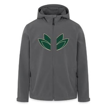 Lotus Lotus Flower - Men’s Recycled Softshell Jacket by Stanley/Stella - black - Front - AI Model Male 185 light (185cm)