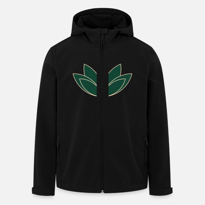 Lotus Lotusblüte - Recycelte Männer Softshell-Jacke von Stanley/Stella - Schwarz