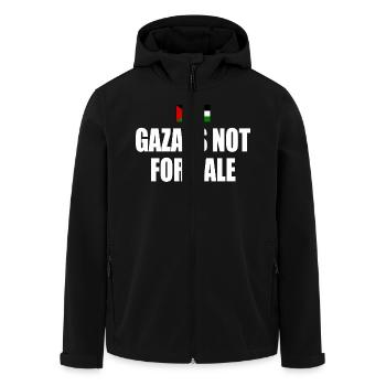 gaza is not for sale - Men’s Recycled Softshell Jacket by Stanley/Stella - black - Front - AI Model Male 185 light (185cm)