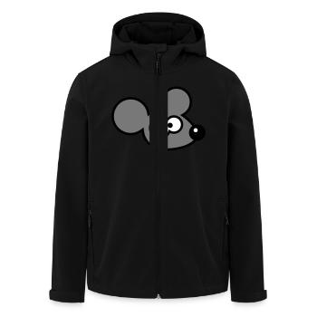 souris souris mignon petit rat rongeur drôle bande dessinée - Veste softshell homme en polyester recyclé Stanley/Stella - noir - Devant - AI Model Male 185 light (185cm)