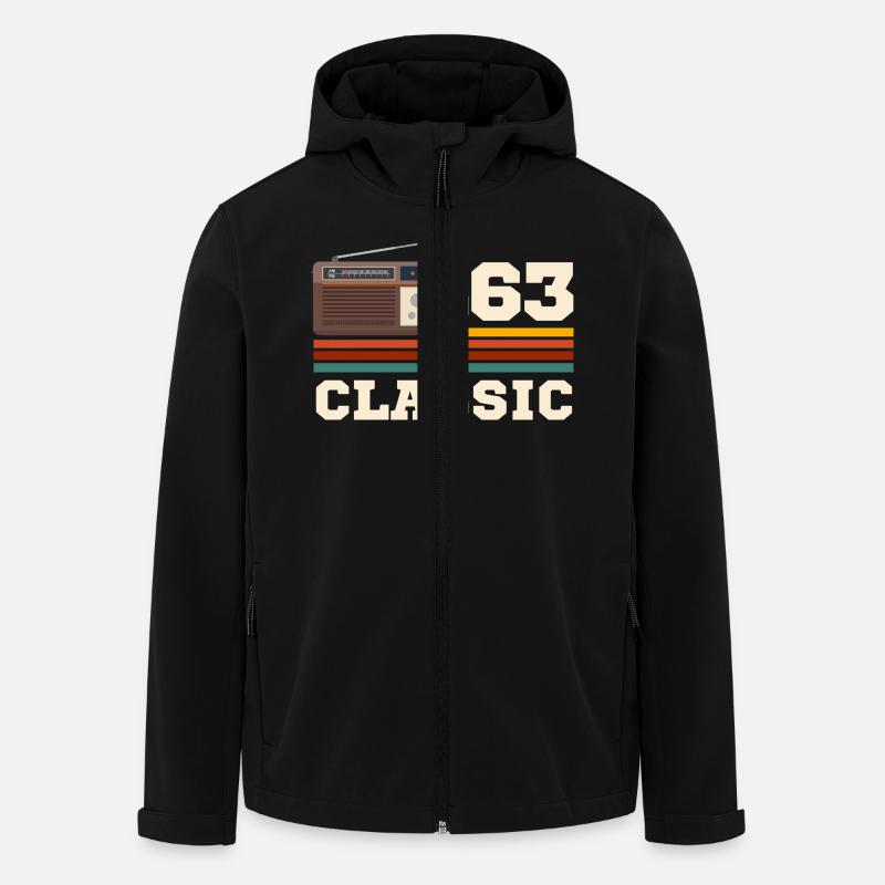 Anniversaire 1963 retro classic - Veste softshell homme en polyester recyclé Stanley/Stella - noir