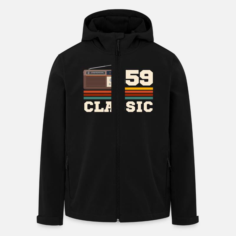 Anniversaire 1959 retro classic - Veste softshell homme en polyester recyclé Stanley/Stella - noir