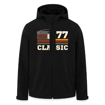 Jubiläum 1977 Retro-Klassiker - Recycelte Männer Softshell-Jacke von Stanley/Stella - Schwarz - Vorne - AI Model Male 185 light (185cm)