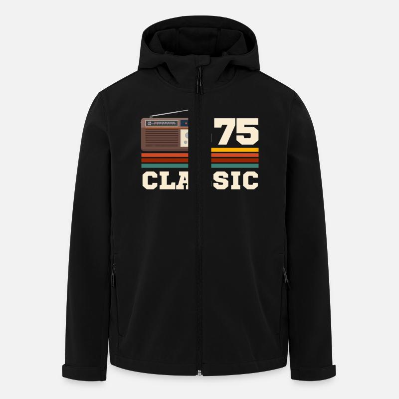 Anniversaire 1975 retro classic - Veste softshell homme en polyester recyclé Stanley/Stella - noir
