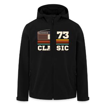 Jubiläum 1973 Retro-Klassiker - Recycelte Männer Softshell-Jacke von Stanley/Stella - Schwarz - Vorne - AI Model Male 185 light (185cm)