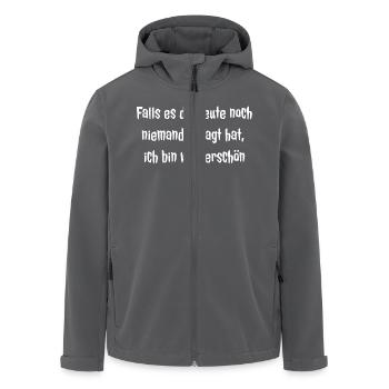 Drôle de dicton - Veste softshell homme en polyester recyclé Stanley/Stella - noir - Devant - AI Model Male 185 light (185cm)