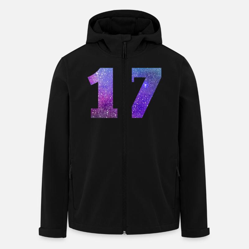 Galaxie Nummer 17 - Recycelte Männer Softshell-Jacke von Stanley/Stella - Schwarz