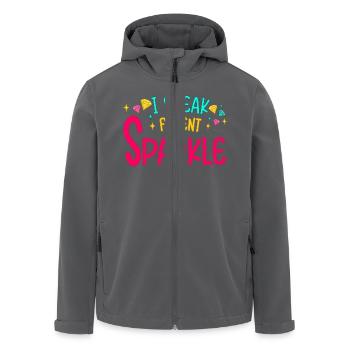 Diamond Painting Artist Speak Sparkle Diamond - Recycelte Männer Softshell-Jacke von Stanley/Stella - Schwarz - Vorne - AI Model Male 185 light (185cm)