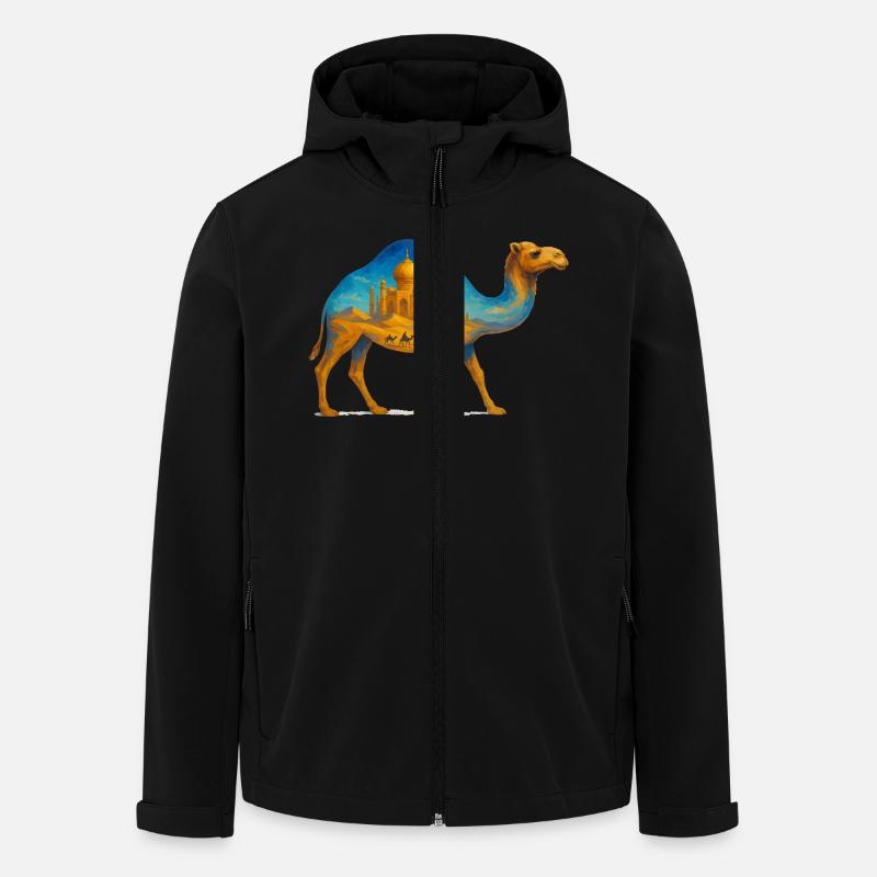 kamel wueste palast - Recycelte Männer Softshell-Jacke von Stanley/Stella - Schwarz