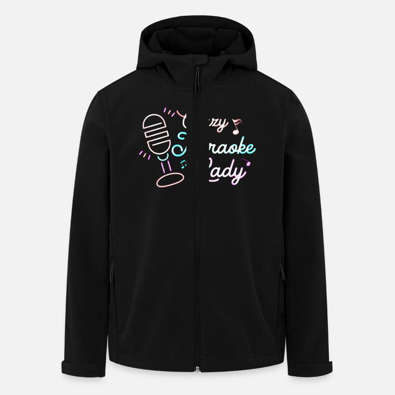 Crazy Karaoke Lady Singing Singer - Recycelte Männer Softshell-Jacke von Stanley/Stella - Schwarz