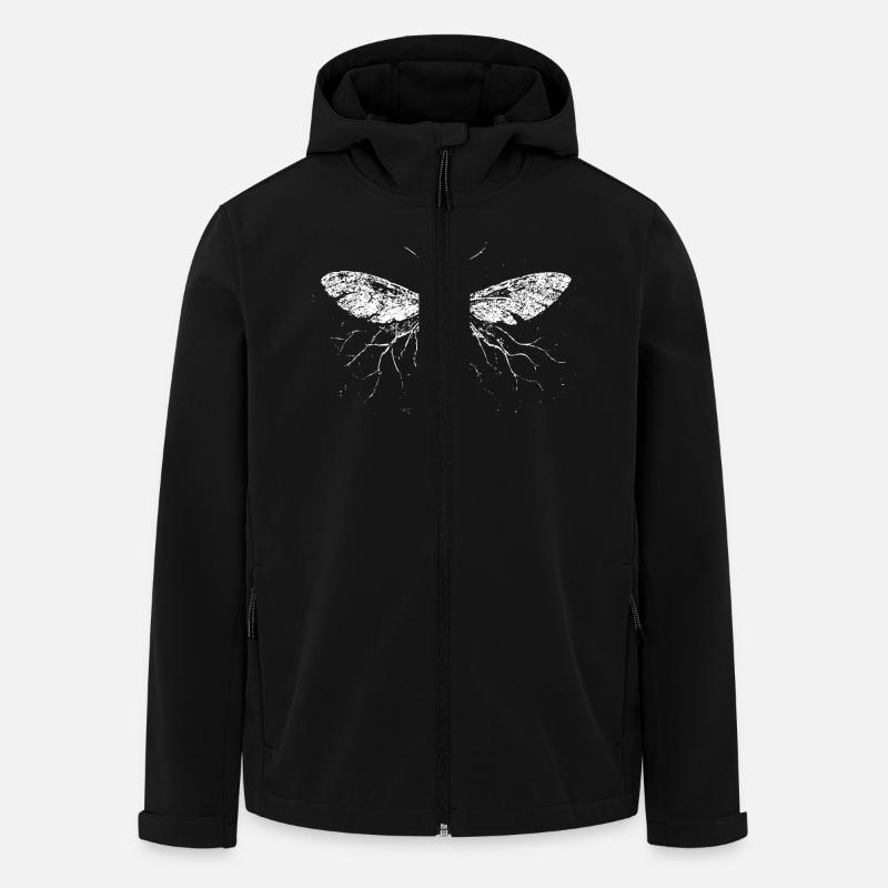 Papillon de nuit électrifié - Veste softshell homme en polyester recyclé Stanley/Stella - noir