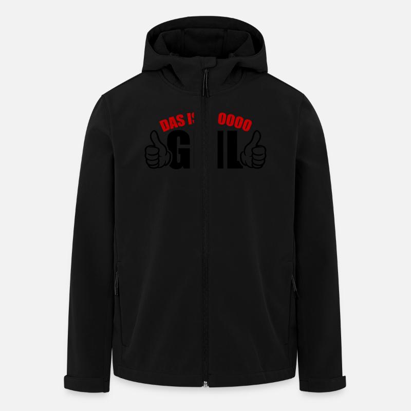 Geil Spruch Lustig - Recycelte Männer Softshell-Jacke von Stanley/Stella - Schwarz