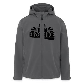 Team Erzgebirge - Recycelte Männer Softshell-Jacke von Stanley/Stella - Schwarz - Vorne - AI Model Male 185 light (185cm)