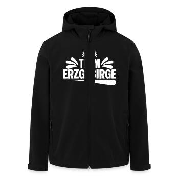 Team Erzgebirge - Recycelte Männer Softshell-Jacke von Stanley/Stella - Schwarz - Vorne - AI Model Male 185 light (185cm)
