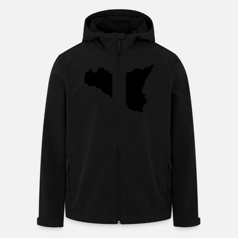 Sizilien - Recycelte Männer Softshell-Jacke von Stanley/Stella - Schwarz