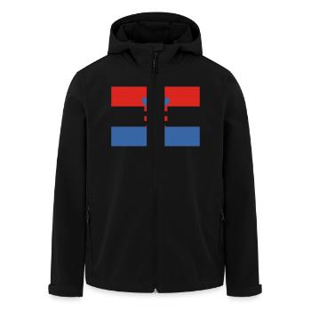 Kroatien - Recycelte Männer Softshell-Jacke von Stanley/Stella - Schwarz - Vorne - AI Model Male 185 light (185cm)
