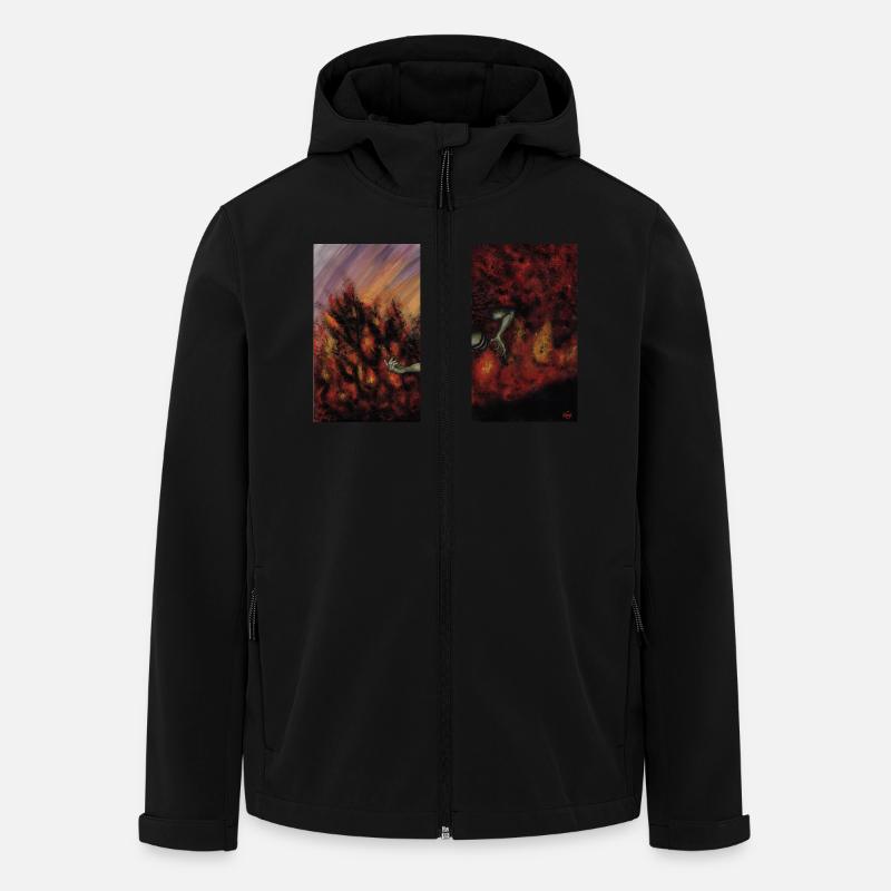 Feuerork-Gemälde - Recycelte Männer Softshell-Jacke von Stanley/Stella - Schwarz