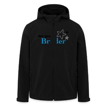 Der große Bruder - Recycelte Männer Softshell-Jacke von Stanley/Stella - Schwarz - Vorne - AI Model Male 185 light (185cm)