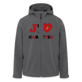 I Love Carrots - Men’s Recycled Softshell Jacket by Stanley/Stella - black - Front - AI Model Male 185 light (185cm)
