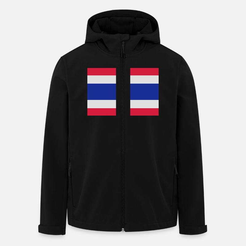 Thailand Flagge - Recycelte Männer Softshell-Jacke von Stanley/Stella - Schwarz