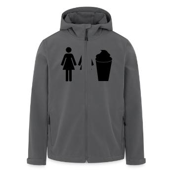 2 girls 1 cup - Recycelte Männer Softshell-Jacke von Stanley/Stella - Schwarz - Vorne - AI Model Male 185 light (185cm)