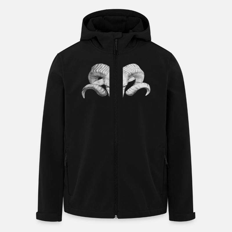 Widder | Sternzeichen - Recycelte Männer Softshell-Jacke von Stanley/Stella - Schwarz