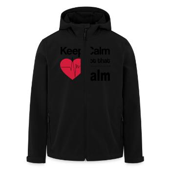keep calm doc - Veste softshell homme en polyester recyclé Stanley/Stella - noir - Devant - AI Model Male 185 light (185cm)