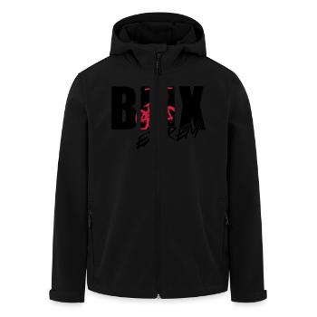 bmx 2_2c - Veste softshell homme en polyester recyclé Stanley/Stella - noir - Devant - AI Model Male 185 light (185cm)