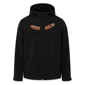 Tolle Wurst. - Recycelte Männer Softshell-Jacke von Stanley/Stella - Schwarz - Vorne - AI Model Male 185 light (185cm)