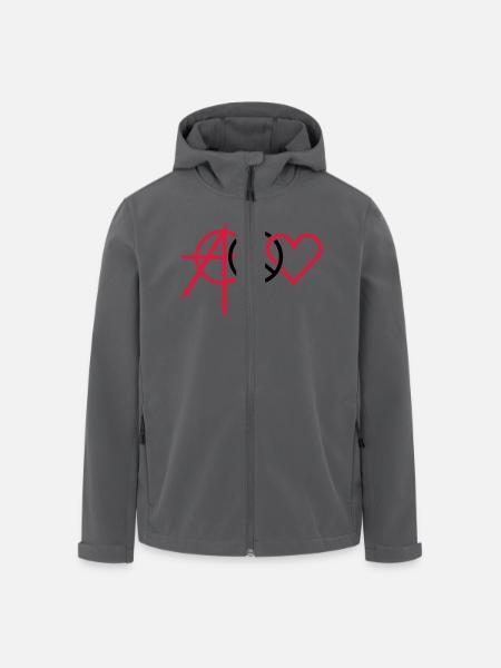 anarchy peace love (2c) - Men’s Recycled Softshell Jacket by Stanley/Stella - black
