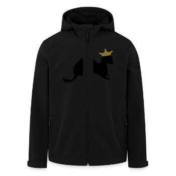 belette roi / king weasel (2c) - Veste softshell homme en polyester recyclé Stanley/Stella - noir - Devant - AI Model Male 185 light (185cm)