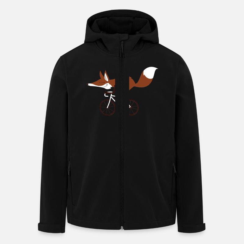 Cycling fox - Men’s Recycled Softshell Jacket by Stanley/Stella - black