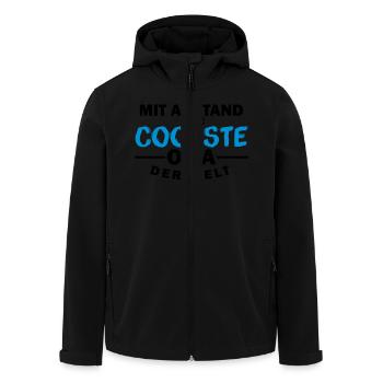Coolste Oma der Welt - Recycelte Männer Softshell-Jacke von Stanley/Stella - Schwarz - Vorne - AI Model Male 185 light (185cm)