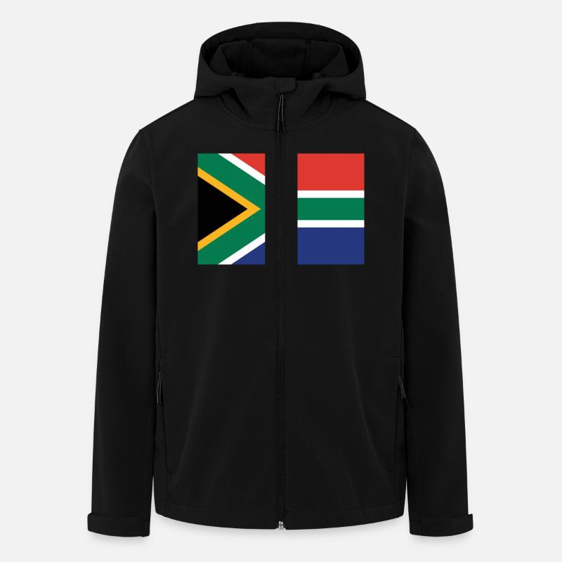 Afrique du Sud - Veste softshell homme en polyester recyclé Stanley/Stella - noir